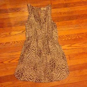 Silk leopard print dress